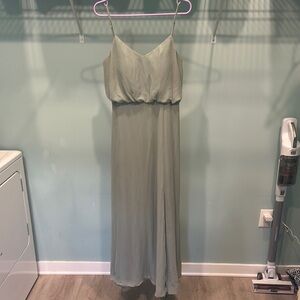 Elegant Light Green/teal bridesmaid Maxi Dress